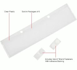 Global Industrial™ Label Holder LBL2X8 for Plastic Dividable Grid Container, 8"W x 2"H, Qty 6 -Containers & Organizers Sales Store 334130 1wco