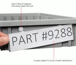 Global Industrial™ Label Holder LBL2X8 for Plastic Dividable Grid Container, 8"W x 2"H, Qty 6 -Containers & Organizers Sales Store 334130 3wco