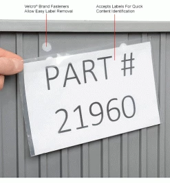Global Industrial™ Label Holder LBL5X8 for Plastic Dividable Grid Container, 8"W x 5"H, Qty 6 -Containers & Organizers Sales Store 334132 3wco