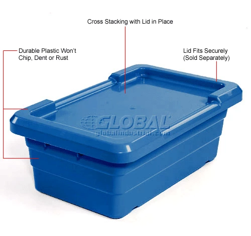 Global Industrial Cross Stack Nest Tote Tub - 25-1/8 x 16 x 8-1/2 Blue - Pkg Qty 6 15 Global Industrial Cross Stack Nest Tote Tub - 25-1/8 x 16 x 8-1/2 Blue - Pkg Qty 6 - Image 15