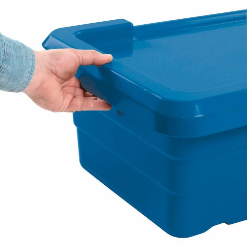 Global Industrial Cross Stack Nest Tote Tub - 25-1/8 x 16 x 8-1/2 Blue - Pkg Qty 6 7 Global Industrial Cross Stack Nest Tote Tub - 25-1/8 x 16 x 8-1/2 Blue - Pkg Qty 6 - Image 7