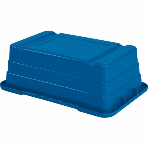 Global Industrial Cross Stack Nest Tote Tub - 25-1/8 x 16 x 8-1/2 Blue - Pkg Qty 6 2 Global Industrial Cross Stack Nest Tote Tub - 25-1/8 x 16 x 8-1/2 Blue - Pkg Qty 6 - Image 2