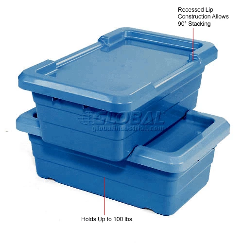 Global Industrial Cross Stack Nest Tote Tub - 25-1/8 x 16 x 8-1/2 Blue - Pkg Qty 6 16 Global Industrial Cross Stack Nest Tote Tub - 25-1/8 x 16 x 8-1/2 Blue - Pkg Qty 6 - Image 16