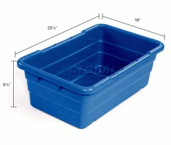 Global Industrial Cross Stack Nest Tote Tub - 25-1/8 x 16 x 8-1/2 Blue - Pkg Qty 6 36 Global Industrial Cross Stack Nest Tote Tub - 25-1/8 x 16 x 8-1/2 Blue - Pkg Qty 6 -Containers & Organizers Sales Store 334180BL dim