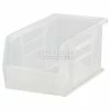 Global Industrial Plastic Stack & Hang Bin, 5-1/2"W x 14-3/4"D x 5"H, Clear - Pkg Qty 12