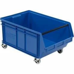 Quantum Storage Systems Quantum Mobile Magnum Plastic Stacking Bin, 18"W x 28" D x 15"H, Blue