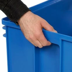 Quantum Storage Systems Quantum Mobile Magnum Plastic Stacking Bin, 18"W x 28" D x 15"H, Blue -Containers & Organizers Sales Store 334202BL 09