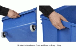 Quantum Storage Systems Quantum Mobile Magnum Plastic Stacking Bin, 18"W x 28" D x 15"H, Blue -Containers & Organizers Sales Store 334202BL 4wco