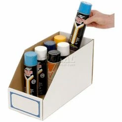 Foldable Corrugated Shelf Bin 7-3/4"W x 17-1/2"D x 10"H, White - Pkg Qty 27 -Containers & Organizers Sales Store 336406 03