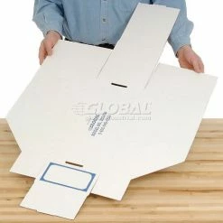 Foldable Corrugated Shelf Bin 7-3/4"W x 17-1/2"D x 10"H, White - Pkg Qty 27 -Containers & Organizers Sales Store 336406 04