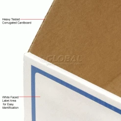 Foldable Corrugated Shelf Bin 7-3/4"W x 17-1/2"D x 10"H, White - Pkg Qty 27 -Containers & Organizers Sales Store 336406 2wco