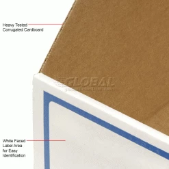 Foldable Corrugated Shelf Bin 9-3/4"W x 17-1/2"D x 10"H, White - Pkg Qty 27 -Containers & Organizers Sales Store 336408 2wco