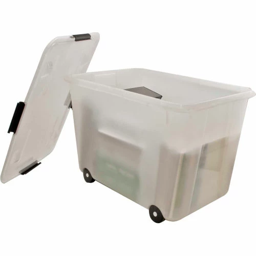 Advantus® Mobile Storage Container 34009 - 15 Gallon 23-3/4"L x 15-3/4"W x 15-3/4"H Clear 1 Advantus® Mobile Storage Container 34009 - 15 Gallon 23-3/4"L x 15-3/4"W x 15-3/4"H Clear