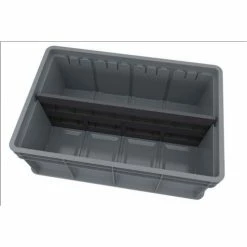 Akro-Mils Multi-Load Tote 38358GRY - 23-5/8"L x 15-3/4"W x 8-21/32"H, Gray - Pkg Qty 4 -Containers & Organizers Sales Store 38358GRY length divider