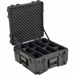 SKB Corporation SKB R Series Waterproof Utility Case 3R2222-12B-DW Wheels & Padded Dividers, 23-1/2"L x 23-1/2"W