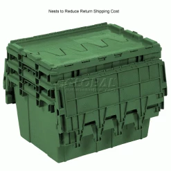 Akro-Mils Buckhorn Attached Lid Container 39160- 27x16-7/8x12-1/2 - Pkg Qty 4 -Containers & Organizers Sales Store 422100 3wco