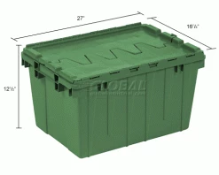 Akro-Mils Buckhorn Attached Lid Container 39160- 27x16-7/8x12-1/2 - Pkg Qty 4 -Containers & Organizers Sales Store 422100 dim