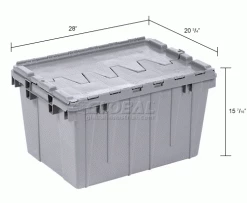 Buckhorn Attached Lid Container 39280 - 28x20-3/4x15-7/16 - Pkg Qty 2 -Containers & Organizers Sales Store 422104 dim