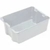 MFG Tray Molded Fiberglass Nest and Stack Tote 780608 - 25-1/4" x 18" x10", Pkg Qty 5, White - Pkg Qty 5