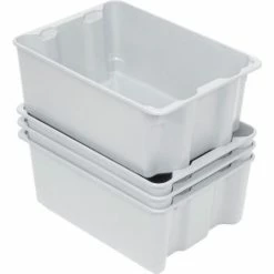 MFG Tray Molded Fiberglass Nest and Stack Tote 780608 - 25-1/4" x 18" x10", Pkg Qty 5, White - Pkg Qty 5 -Containers & Organizers Sales Store 422204WH 03