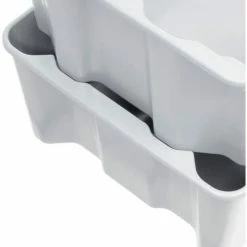 MFG Tray Molded Fiberglass Nest and Stack Tote 780608 - 25-1/4" x 18" x10", Pkg Qty 5, White - Pkg Qty 5 -Containers & Organizers Sales Store 422204WH 04