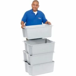 MFG Tray Molded Fiberglass Nest and Stack Tote 780608 - 25-1/4" x 18" x10", Pkg Qty 5, White - Pkg Qty 5 -Containers & Organizers Sales Store 422204WH 06