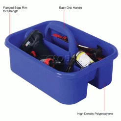 Quantum Storage Systems Quantum Plastic Tool Caddy TC-500BL - Pkg Qty 6 -Containers & Organizers Sales Store 442138BL 1wco