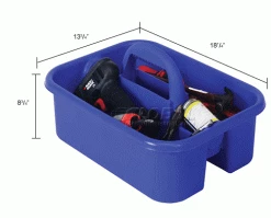 Quantum Storage Systems Quantum Plastic Tool Caddy TC-500BL - Pkg Qty 6 -Containers & Organizers Sales Store 442138BL dim