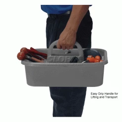 Quantum Storage Systems Quantum Plastic Tool Caddy TC-500GY - Pkg Qty 6 -Containers & Organizers Sales Store 442138GY 3wco