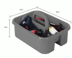 Quantum Storage Systems Quantum Plastic Tool Caddy TC-500GY - Pkg Qty 6 -Containers & Organizers Sales Store 442138GY dim