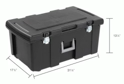 Sterilite Footlocker Wheeled Storage Tote 22 Gallon 31-1/8x17-1/2x13-7/8 43 Sterilite Footlocker Wheeled Storage Tote 22 Gallon 31-1/8x17-1/2x13-7/8 -Containers & Organizers Sales Store 442187BKIN dim