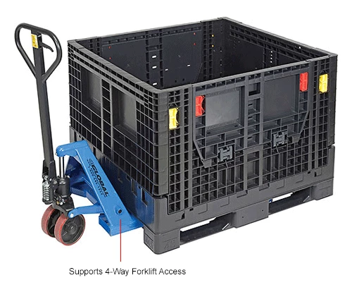 Global Industrial Folding Bulk Shipping Container, 48"Lx45"Wx34"H, 2000 Lb. Capacity, Black 18 Global Industrial Folding Bulk Shipping Container, 48"Lx45"Wx34"H, 2000 Lb. Capacity, Black - Image 18