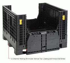 Global Industrial Folding Bulk Shipping Container, 48"Lx45"Wx34"H, 2000 Lb. Capacity, Black 42 Global Industrial Folding Bulk Shipping Container, 48"Lx45"Wx34"H, 2000 Lb. Capacity, Black -Containers & Organizers Sales Store 442211AIN 4wco