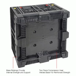Global Industrial Folding Bulk Shipping Container, 48"Lx45"Wx34"H, 2000 Lb. Capacity, Black 43 Global Industrial Folding Bulk Shipping Container, 48"Lx45"Wx34"H, 2000 Lb. Capacity, Black -Containers & Organizers Sales Store 442211AIN 5wco