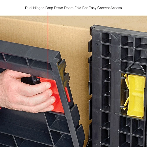 Global Industrial Folding Bulk Shipping Container, 48"Lx45"Wx34"H, 2000 Lb. Capacity, Black 21 Global Industrial Folding Bulk Shipping Container, 48"Lx45"Wx34"H, 2000 Lb. Capacity, Black - Image 21