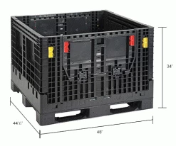 Global Industrial Folding Bulk Shipping Container, 48"Lx45"Wx34"H, 2000 Lb. Capacity, Black 47 Global Industrial Folding Bulk Shipping Container, 48"Lx45"Wx34"H, 2000 Lb. Capacity, Black -Containers & Organizers Sales Store 442211AIN dim