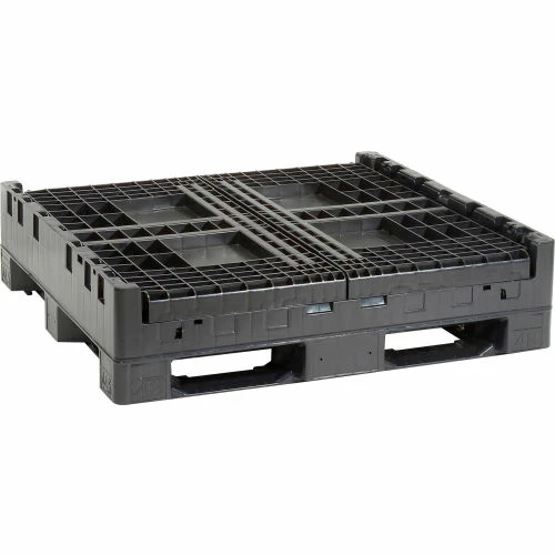 Global Industrial Folding Bulk Shipping Container, 48"Lx45"Wx34"H, 2000 Lb. Capacity, Black 5 Global Industrial Folding Bulk Shipping Container, 48"Lx45"Wx34"H, 2000 Lb. Capacity, Black - Image 5