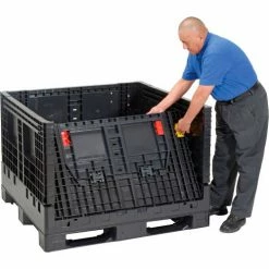 Global Industrial Folding Bulk Shipping Container, 48"Lx45"Wx34"H, 2000 Lb. Capacity, Black 31 Global Industrial Folding Bulk Shipping Container, 48"Lx45"Wx34"H, 2000 Lb. Capacity, Black -Containers & Organizers Sales Store 442211A 07