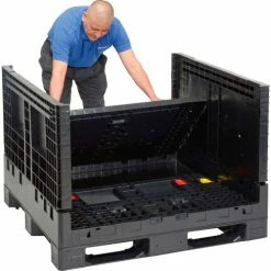 Global Industrial Folding Bulk Shipping Container, 48"Lx45"Wx34"H, 2000 Lb. Capacity, Black 32 Global Industrial Folding Bulk Shipping Container, 48"Lx45"Wx34"H, 2000 Lb. Capacity, Black -Containers & Organizers Sales Store 442211A 08