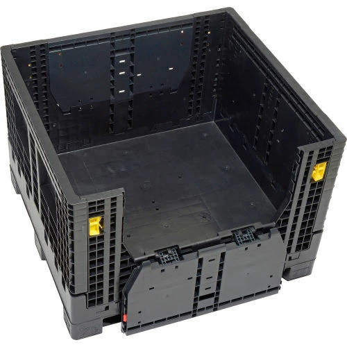 Global Industrial Folding Bulk Shipping Container, 48"Lx45"Wx34"H, 2000 Lb. Capacity, Black 10 Global Industrial Folding Bulk Shipping Container, 48"Lx45"Wx34"H, 2000 Lb. Capacity, Black - Image 10