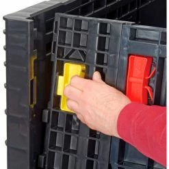 Global Industrial Folding Bulk Shipping Container, 48"Lx45"Wx34"H, 2000 Lb. Capacity, Black 36 Global Industrial Folding Bulk Shipping Container, 48"Lx45"Wx34"H, 2000 Lb. Capacity, Black -Containers & Organizers Sales Store 442211A 12