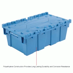 Global Industrial Plastic Attached Lid Shipping and Storage Container 19-5/8x11-7/8x7 Blue 33 Global Industrial Plastic Attached Lid Shipping and Storage Container 19-5/8x11-7/8x7 Blue -Containers & Organizers Sales Store 442218BLIN 1wco