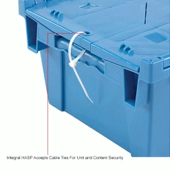 Global Industrial Plastic Attached Lid Shipping and Storage Container 19-5/8x11-7/8x7 Blue 37 Global Industrial Plastic Attached Lid Shipping and Storage Container 19-5/8x11-7/8x7 Blue -Containers & Organizers Sales Store 442218BLIN 5wco