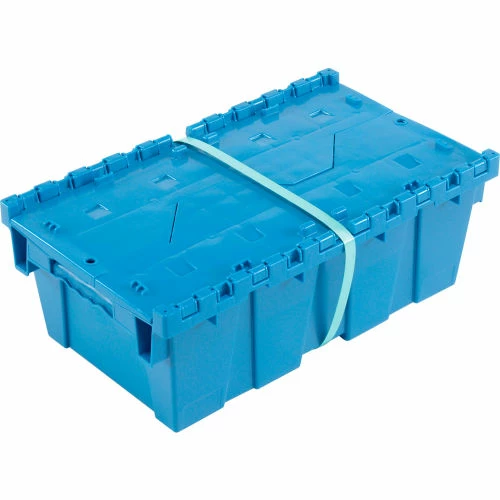 Global Industrial Plastic Attached Lid Shipping and Storage Container 19-5/8x11-7/8x7 Blue 11 Global Industrial Plastic Attached Lid Shipping and Storage Container 19-5/8x11-7/8x7 Blue - Image 11