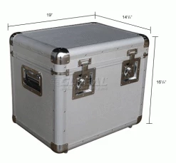 Vestil CASE-S Aluminum Storage Case Small 19" x 14-1/4" x 16-1/4" -Containers & Organizers Sales Store 442877 dim