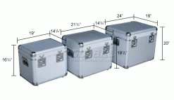 Vestil CASE-A Aluminum Storage Cases Set of Three Sizes 49 Vestil CASE-A Aluminum Storage Cases Set of Three Sizes -Containers & Organizers Sales Store 442880 dim