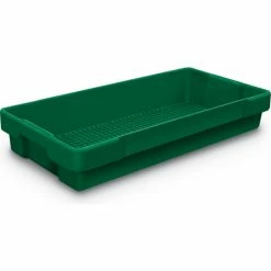 United Visual Products Plastic Utility Tray Dark Green 26" L X 12-1/2" W X 4-1/2 H - Pkg Qty 5