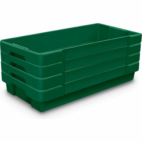 United Visual Products Plastic Utility Tray Dark Green 26" L X 12-1/2" W X 4-1/2 H - Pkg Qty 5 2 United Visual Products Plastic Utility Tray Dark Green 26" L X 12-1/2" W X 4-1/2 H - Pkg Qty 5 - Image 2