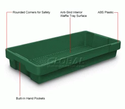 United Visual Products Plastic Utility Tray Dark Green 26" L X 12-1/2" W X 4-1/2 H - Pkg Qty 5 7 United Visual Products Plastic Utility Tray Dark Green 26" L X 12-1/2" W X 4-1/2 H - Pkg Qty 5 -Containers & Organizers Sales Store 443034GN 1wco