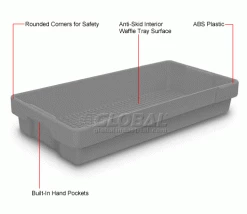 United Visual Products Plastic Utility Tray Gray 26" L X 12-1/2" W X 4-1/2 H - Pkg Qty 5 -Containers & Organizers Sales Store 443034GY 1wco